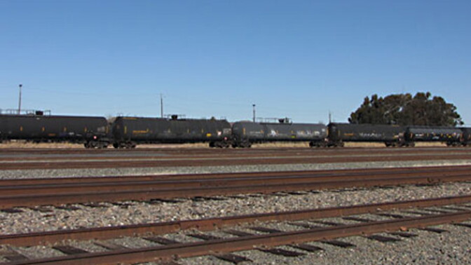 Tank cars on the tracks in Pittsburg.
 