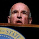 Jerry Brown delivers remarks after he was sworn in as the 39th governor of California by California.