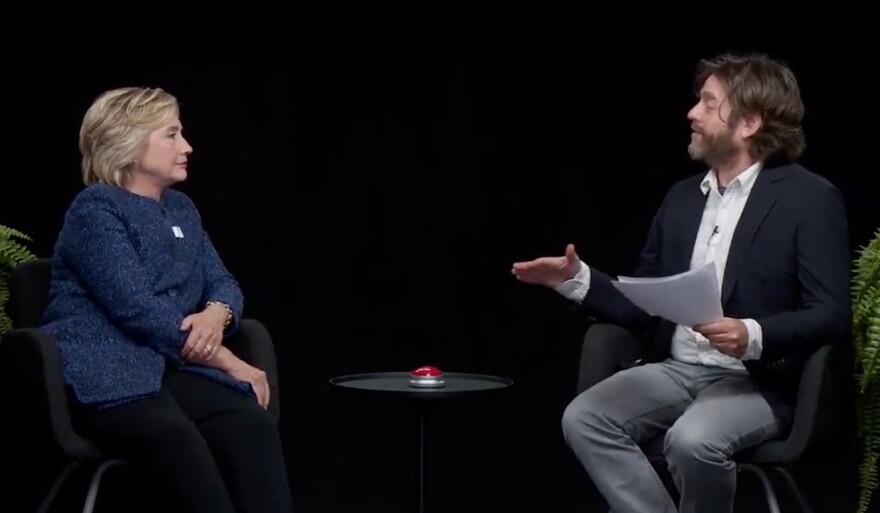 Hillary Clinton on Funny or Die's "Between Two Ferns With Zach Galifianakis."