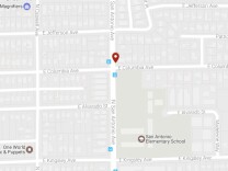 The approximate location of the shooting that occurred between a suspect and Pomona police officers Wednesday evening. 