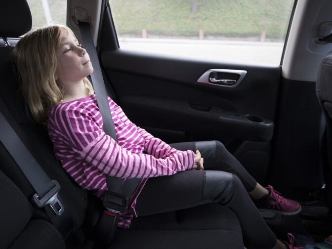 Brooke Patterson travels home from school in Lomita, Calif. on Oct. 30, 2017.