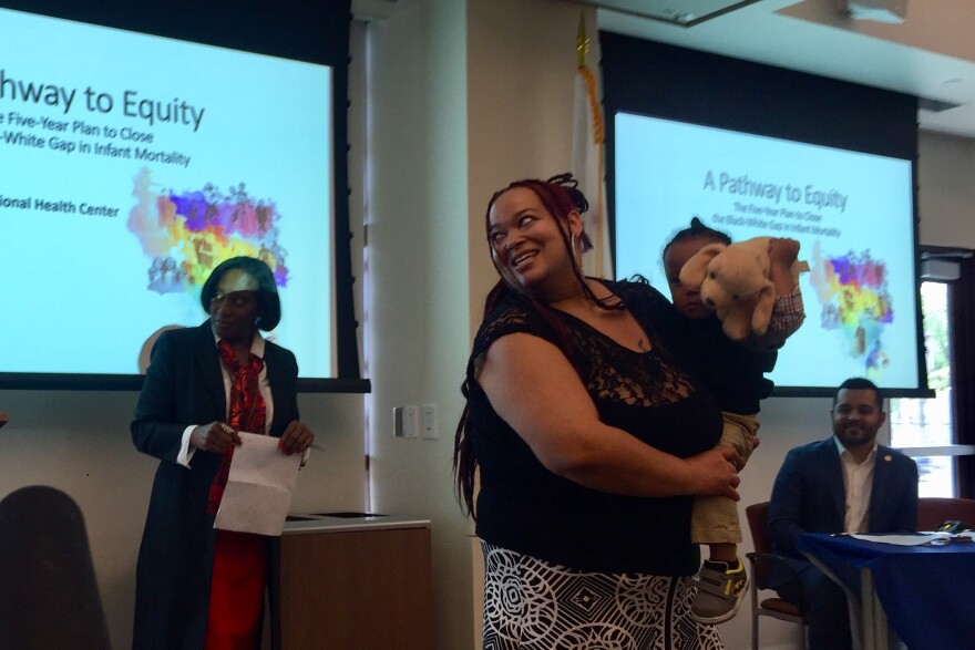 At the action plan event, Mykael Badon shared the story of her complications that led her son to be born at 21 weeks.