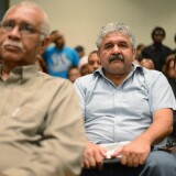 LOS ANGELES, CA - MAY 31: Job seekers attend an orientation meeting inside the church during Los Angeles Mission's 11th annual Skid Row Career Fair on May 31, 2012 in Los Angeles, California. According to a Labor Department report, the number of people seeking unemployment benefits rose last week to a five-week high. The same federal government agency said that weekly applications for unemployment aid rose 10,000 to a seasonally adjusted 377,000. (Photo by Kevork Djansezian/Getty Images)