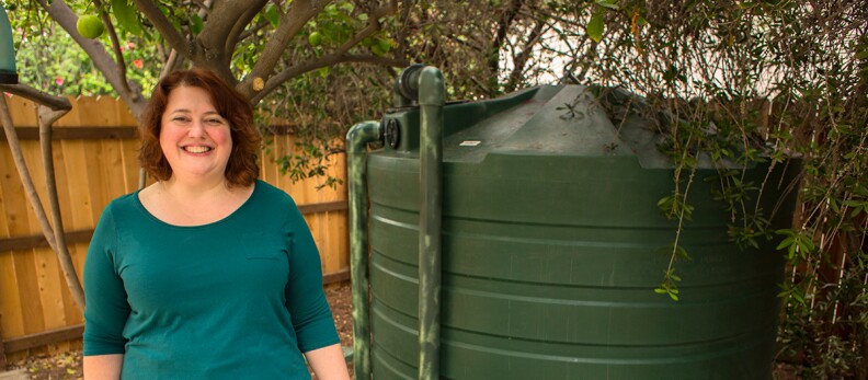 To help the city handle climate-change effects like droughts and flooding, LADWP offers rebates on residential water tanks that can hold up to 1,000 gallons of water captured on site.