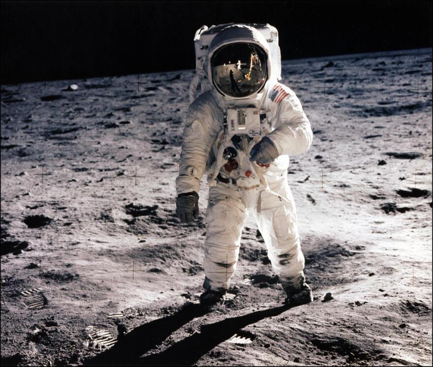 Picture taken on July 20, 1969 shows astronaut Edwin E. Aldrin Jr., lunar module pilot, walking on the surface of the moon during the Apollo 11 extravehicular activity (EVA). Astronaut Neil A. Armstrong took this photograph with a 70mm lunar surface camera. With one small step off a ladder, commander of the Apollo 11 mission Neil Armstrong of the US became the first human to set foot on the moon on July 20, 1969, before the eyes of hundreds of millions of awed television viewers worldwide. With that step, he placed mankind's first footprint on an extraterrestrial world and gained instant hero status.