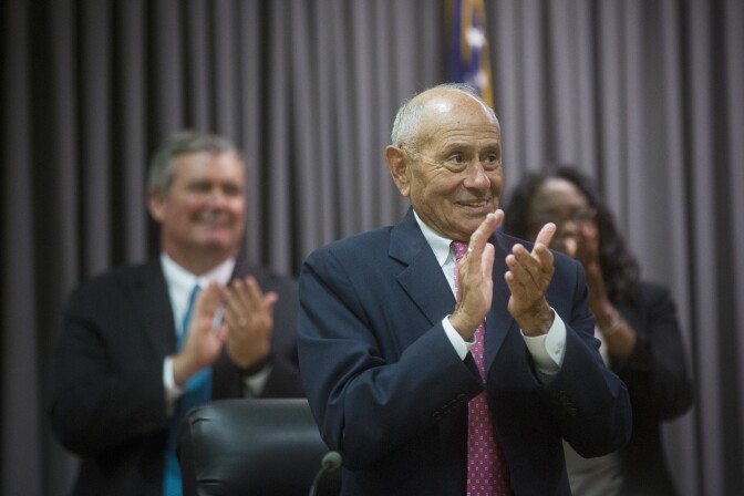 Superintendent Ramon Cortines takes part in LAUSD's Annual Board of Education Meeting on Wednesday, July 1, 2015 at LAUSD Headquarters.