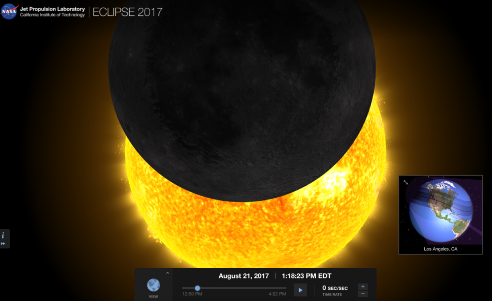 How much of an eclipse we'll be able to see in Los Angeles.