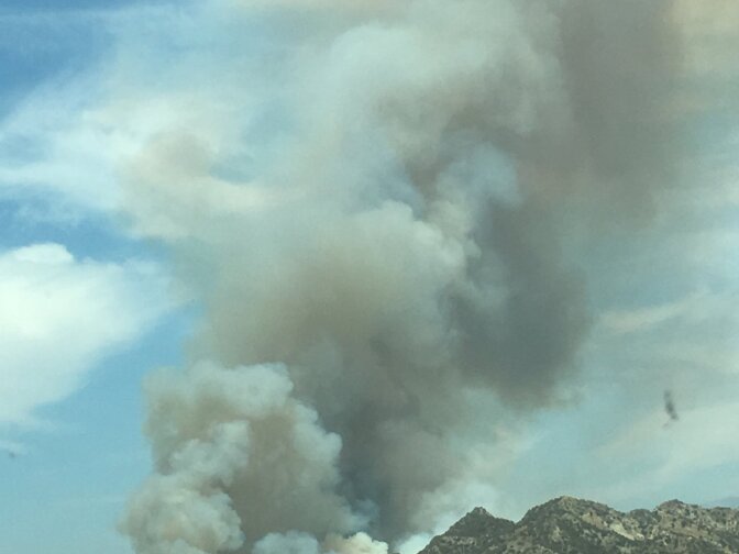 The Sage Fire burns near Santa Clarita on July 9, 2016.