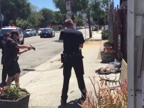 A man wielding a knife was shot and critically wounded by an LAPD officer in Venice Monday around 2 p.m., according to a department spokesperson. 
