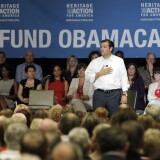 Sen. Ted Cruz (R-TX) speaks during a town hall meeting hosted by Heritage Action For America at the Hilton Anatole on August 20, 2013 in Dallas, Texas. Cruz is staging events across Texas sharing his plan to defund U.S. President Barack Obama's Affordable Care Act. 