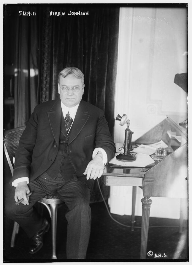 Hiram Johnson was governor of California between 1911 and 1917.