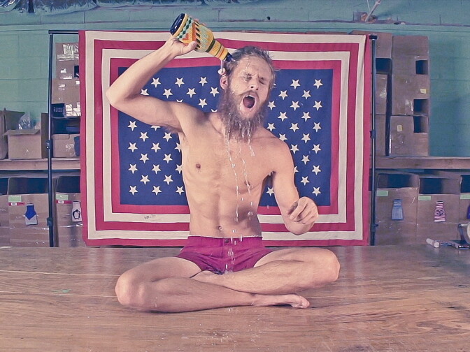 Zach Crain, the mastermind behind the water-bottle koozie brand Freaker, in the new documentary, 'Capital C.'