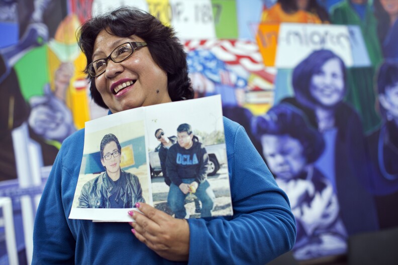 Marita Beteta of San Fernando is the mother of two DACA recipients. Beteta attended a press conference at the Coalition for Humane Immigrant Rights of Los Angeles on Monday morning, Nov. 17, 2014. The conference addressed President Barack Obama's expected executive order on immigration this week.