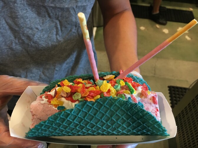 Take Two-flavored ice cream taco.