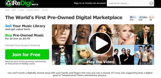 A screenshot of ReDigi on April 8, 2013