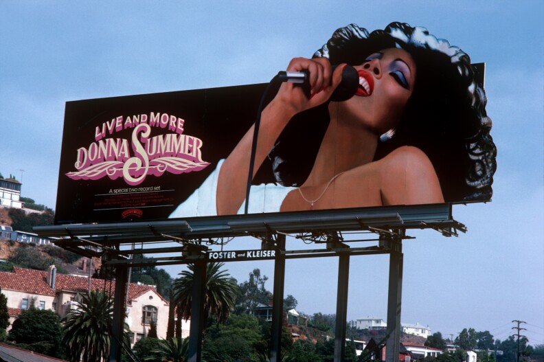 Donna Summer billboard on the Sunset Strip  1978