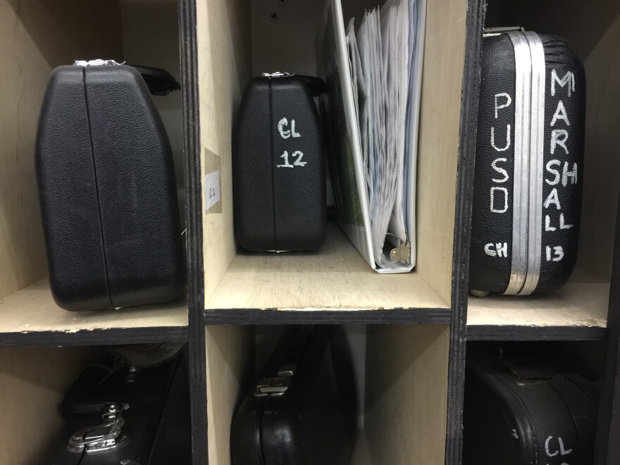 Marshall Fundamental Secondary School in Pasadena had about $15,000 worth of musical instruments and other equipment stolen from the school's music room. 