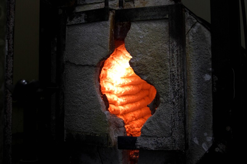Glass blowing furnace at the Watts Labor Community Action Committee building in Los Angeles on August 18, 2017.