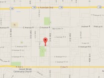 Location of reported explosion at residential drug lab in Palmdale, Calif.