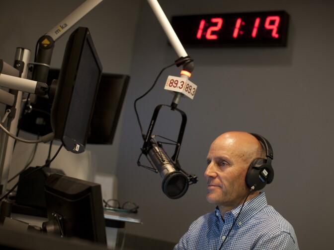 The Frame's host John Horn in studio.