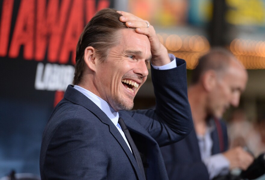 Actor Ethan Hawke attends the premiere of 'Getaway' presented by Warner Bros. Pictures at Regency Village Theatre on August 26, 2013 in Westwood, California.