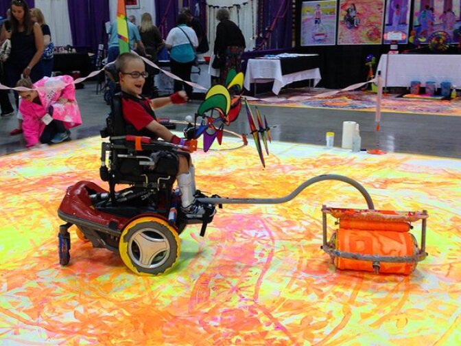 Wheelchair painting.