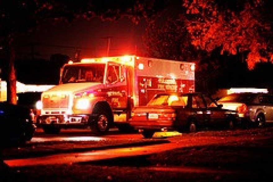 amr ambulance at night