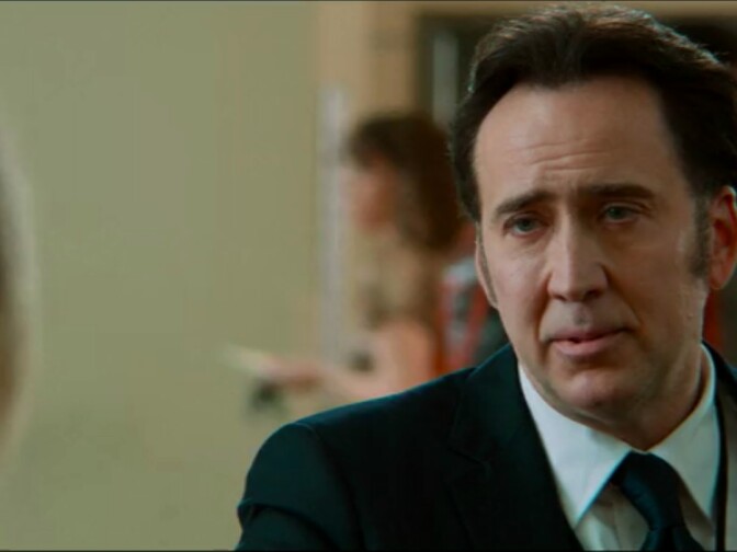Nicolas Cage in "Left Behind" (2014), not generally considered his finest acting performance.