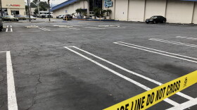 Torrance police block off Gable House Bowl while detectives investigate the crime scene.