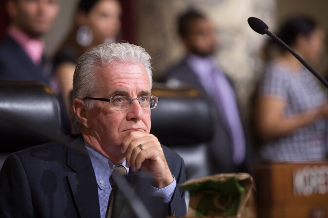 Paul Krekorian at a Los Angeles City Council meeting on August 6th, 2013.