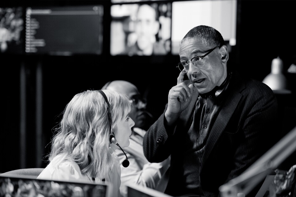 Giancarlo Esposito on the set of "The Show."