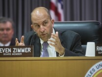 FILE: Los Angeles Unified Board President Steve Zimmer and other members of the board approved a list of traits that it wants in the next district superintendent.