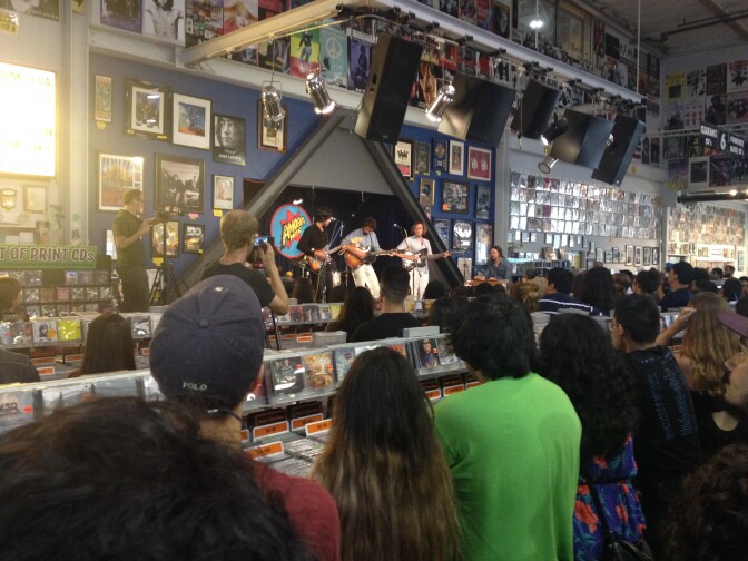 Allah-Las performing at Amoeba Records in Hollywood