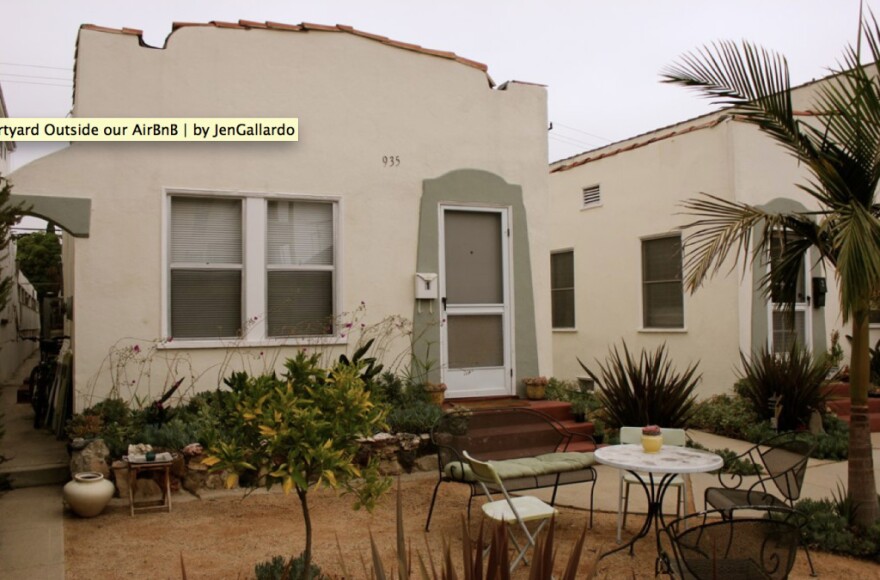 An Airbnb accomodation in Santa Monica. The city's new rule on short-term rentals takes effect today.