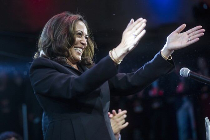 California's new U.S. Senator Kamala Harris speaks during her election night watch party at The Exchange LA on Tuesday night, Nov. 8, 2016. Harris defeated opponent Rep. Loretta Sanchez during Tuesday's election.