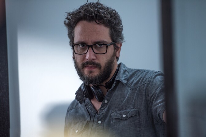 Director Fede Alvarez on the set of Screen Gems' horror-thriller DON'T BREATHE.