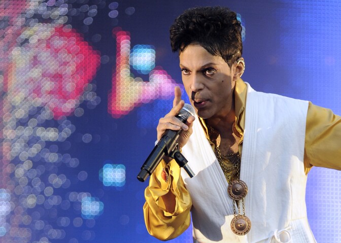 US singer and musician Prince (born Prince Rogers Nelson) performs on stage at the Stade de France in Saint-Denis, outside Paris, on June 30, 2011. AFP PHOTO BERTRAND GUAY (Photo credit should read BERTRAND GUAY/AFP/Getty Images)