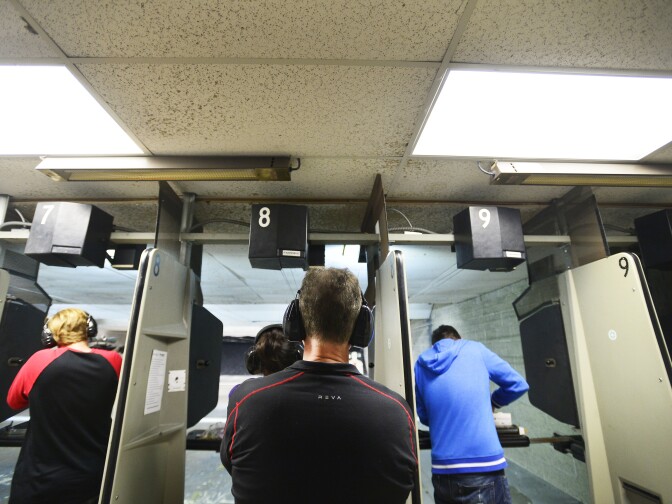 The pistol range at On Target shooting range in Laguna Niguel Saturday. 

On Target gun range in Laguna Niguel, CA on Saturday April 12 2014. 