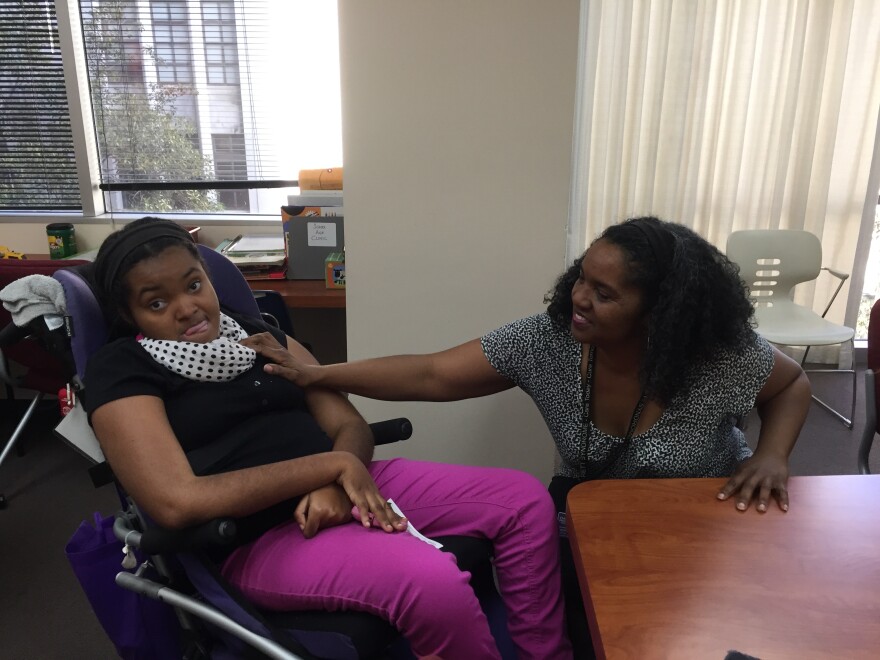Sherri Brady and Lauren Messer come to the CHLA's Rett Clinic once a month to help other families living with the disease.