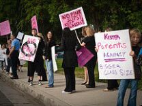 File photo: LAUSD school board members voted to send hundreds of layoff notices to district teachers and other workers. The teachers union, which is in labor talks with the district, called the notices a "scare tactic."