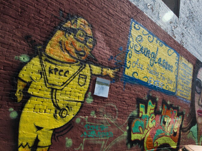 The completed mural at Avenue 55 and Figueroa in Highland Park.