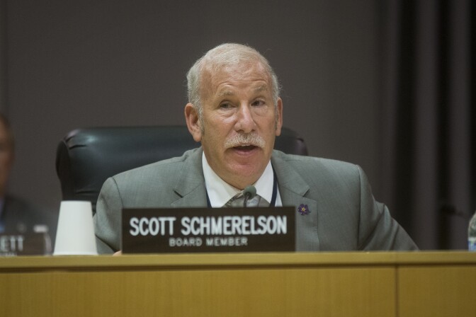 Board Member Scott Schmerelson speaks during LAUSD's Annual Board of Education Meeting on Wednesday, July 1, 2015 at LAUSD Headquarters.