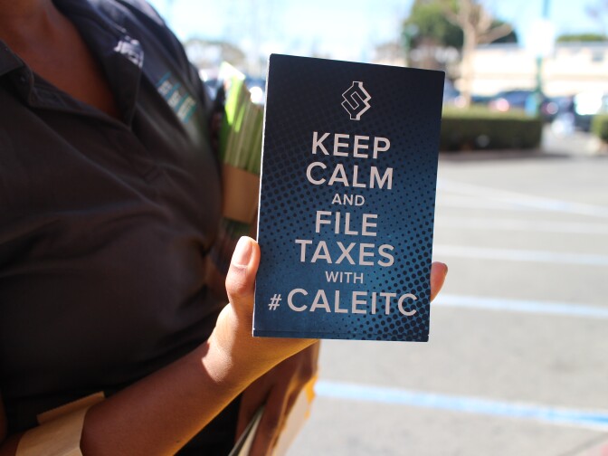 The Youth Policy Institute employs three "promotoras," who visit shopping centers, libraries and schools during tax season to raise awareness about the California Earned Income Tax Credit.