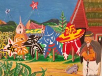 From "Migrating Dreamscapes: Nobuo Anzai," at the Japan Foundation through February 6 , 2018