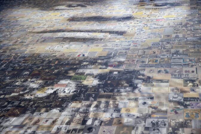 The mural, titled "Our Story: Portraits of Change," of civil rights and journalism icon Ida B. Wells was designed by artist Helen Marshall and is displayed at Union Station in Washington, D.C.