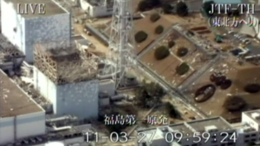Reactor buildings No. 1 and 2 (left) of the Tokyo Electric Power Co. Fukushima No. 1 (Dai-ichi) nuclear power plant. Dangerous levels of radiation were detected in water thought to be leaking from the stricken Japanese reactor No. 2 have dealt a new setback to efforts to avert a nuclear disaster.