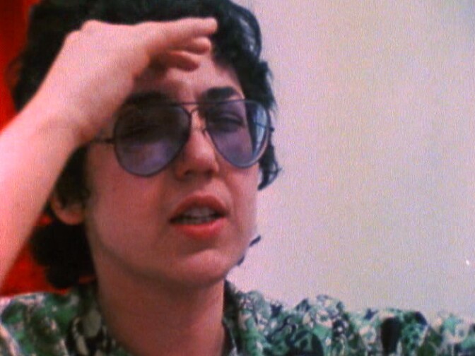 Judy Chicago speaks during a consciousness raising session in Womanhouse.