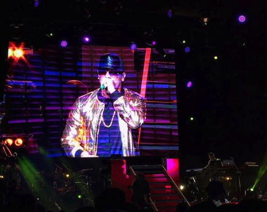 The musician Wisin performs at a concert in San Jose, California