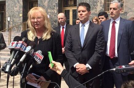 U.S. Attorney Eileen Decker speaks at a press conference after former L.A. Undersheriff Paul Tanaka was found guilty of conspiracy and obstruction of justice. 