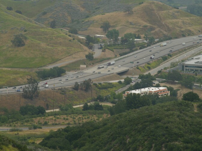 The area surrounding the Liberty Canyon exit on the 101 Freeway is an ideal location for a wildlife crossing because it has natural habitat on both sides of the freeway and connects to vast areas of open space. 